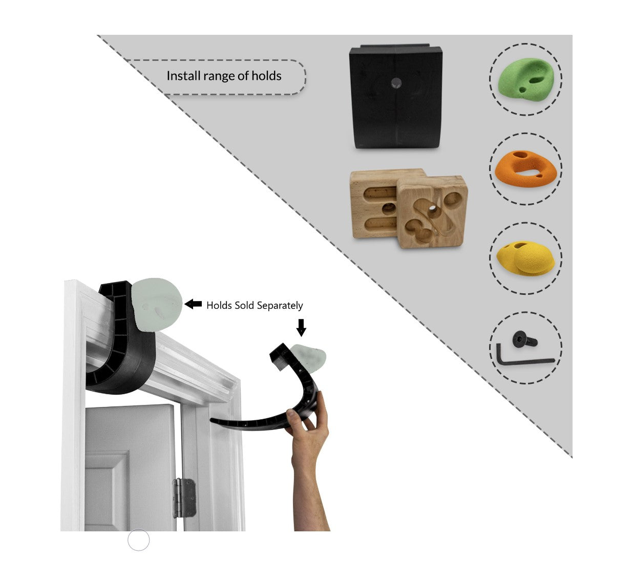 Porta-Hang Base Unit - Rock Climb From Any Door Frame - Door Hangers - Add First!!